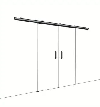 sliding door opens in the middle